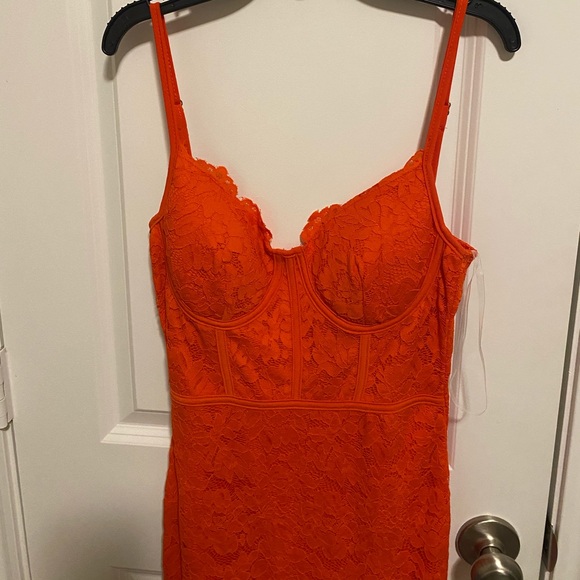 Orange Lace Fashionnova Dress - Picture 6 of 12